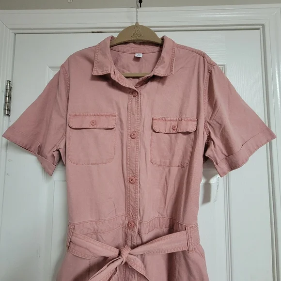 Old Navy NWT Tie-Belt Utility Canvas Jumpsuit Size Xl. - Picture 4 of 15